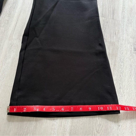 Maeve by Anthropologie The Junie Wide Leg Flare Black Pants Size 12 - Picture 13 of 15